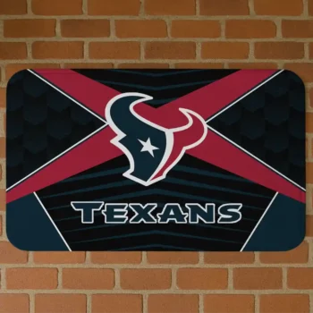 Black/Blue Techno Camo Houston Texans Doormat - Non-Slip Fan Mat