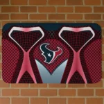Red Torso Pattern Houston Texans Doormat - Non-Slip Fan Mat