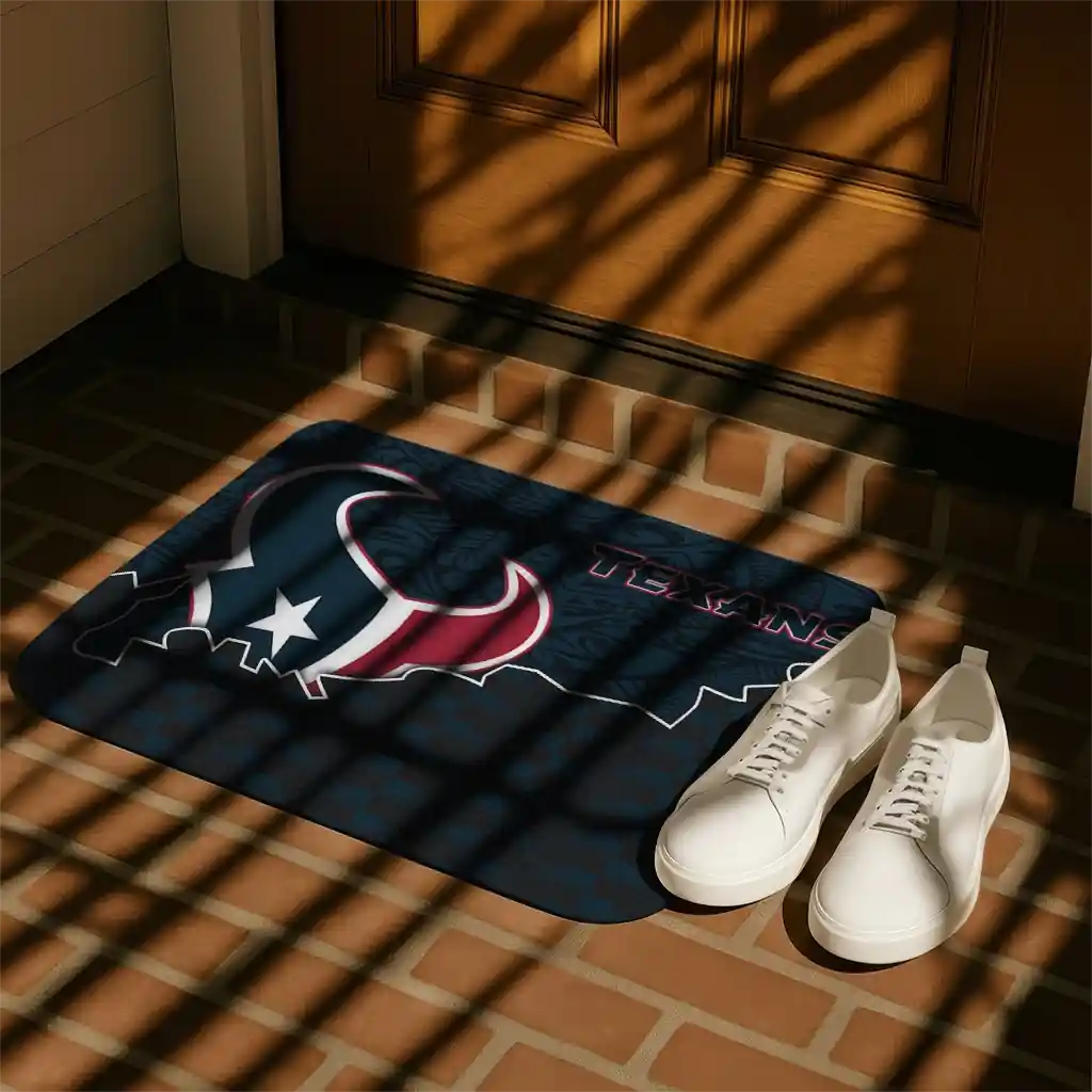 houston-texans-tribal-detailing-blue-black-doormat-trendy.webp