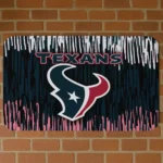 Blue Vertical Flow Houston Texans Doormat - Non-Slip Fan Mat