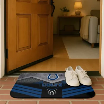 indianapolis colts chevron points blue black doormat fashion forward