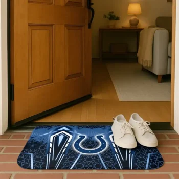 indianapolis colts graphic stripes blue doormat fashion forward