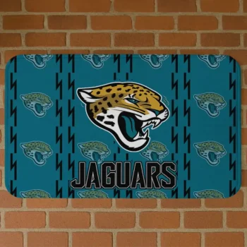 Teal Bolt Row Jacksonville Jaguars Doormat - Non-Slip Fan Mat