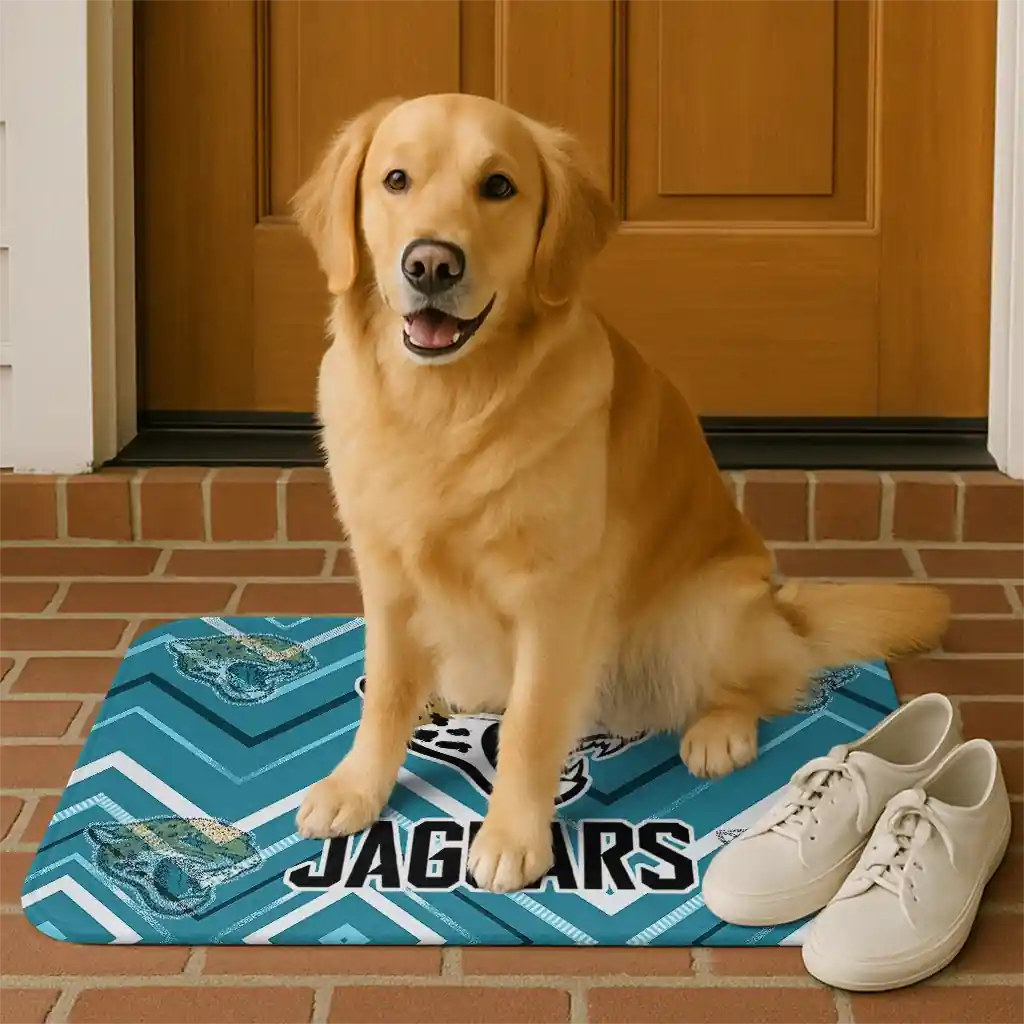 jacksonville-jaguars-chevron-geometrics-teal-doormat-high-quality.webp