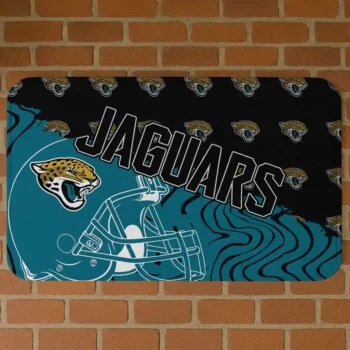 Teal Football Pride Jacksonville Jaguars Doormat - Non-Slip Fan Mat