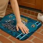 jacksonville-jaguars-helmet-illustration-teal-doormat-best-selling.webp