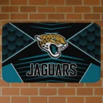 Black/Teal Techno Camo Jacksonville Jaguars Doormat - Non-Slip Fan Mat