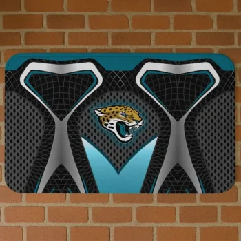 Black Torso Pattern Jacksonville Jaguars Doormat - Non-Slip Fan Mat