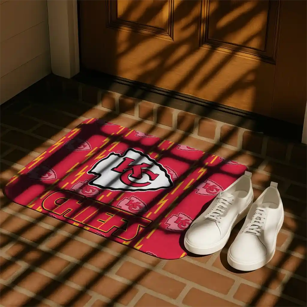 kansas-city-chiefs-bolt-row-red-doormat-trendy.webp