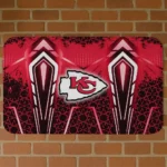 Red Graphic Stripes Kansas City Chiefs Doormat - Non-Slip Fan Mat