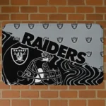 Black Football Pride Las Vegas Raiders Doormat - Non-Slip Fan Mat