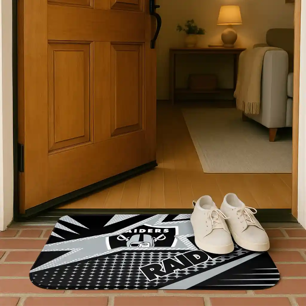 las-vegas-raiders-sharp-flash-black-doormat-fashion-forward.webp
