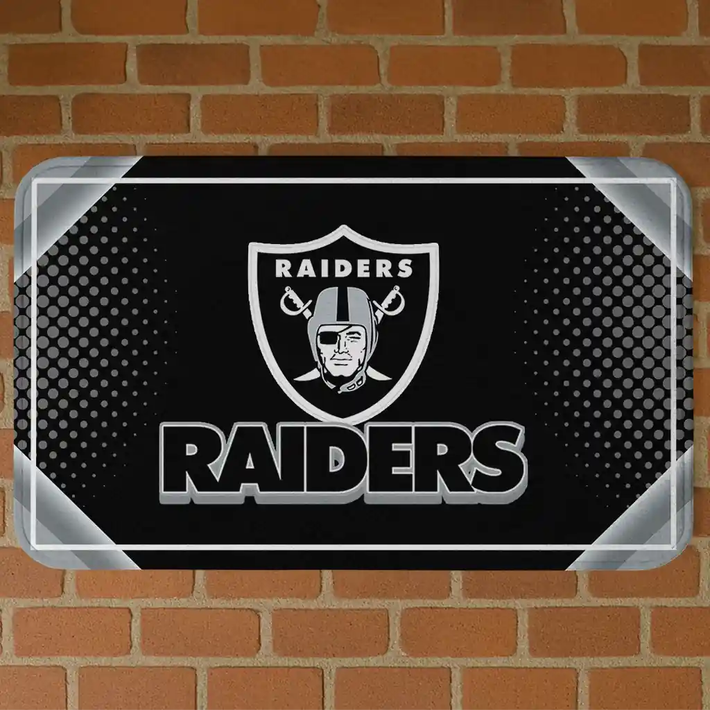 las-vegas-raiders-silver-halftone-black-doormat-best-selling.webp las vegas raiders silver halftone black doormat best selling
