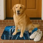 los-angeles-chargers-graphic-stripes-blue-doormat-best-selling.webp