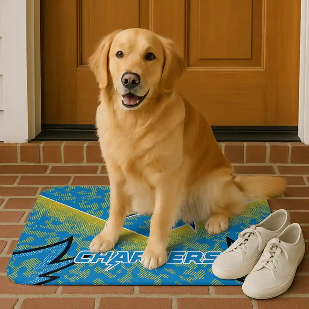 los-angeles-chargers-layered-lines-blue-doormat-high-quality.webp