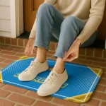 los-angeles-chargers-silver-halftone-blue-doormat-best-selling.webp