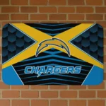 los-angeles-chargers-techno-camo-blue-black-doormat-best-selling.webp