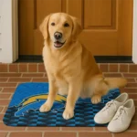 los-angeles-chargers-tribal-detailing-blue-black-doormat-best-selling.webp