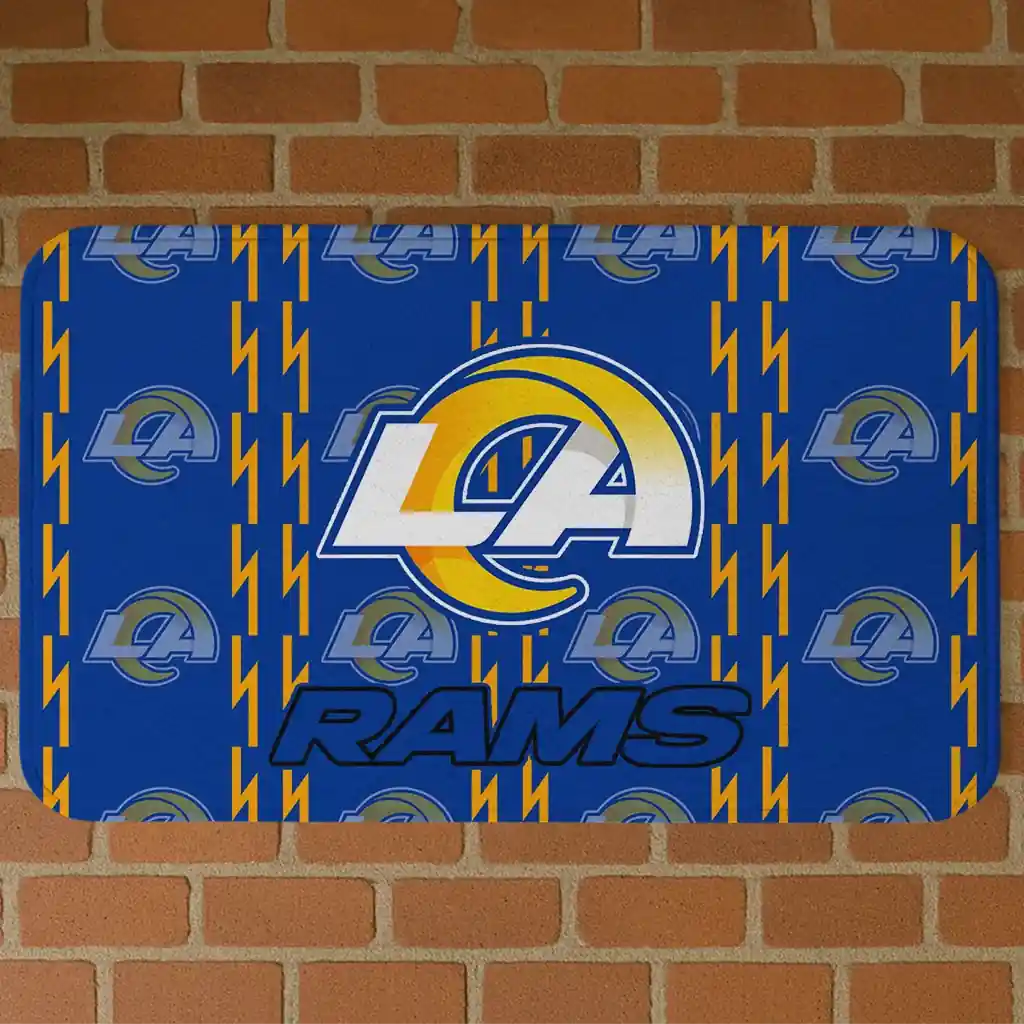 los-angeles-rams-bolt-row-blue-doormat-best-selling.webp los angeles rams bolt row blue doormat best selling