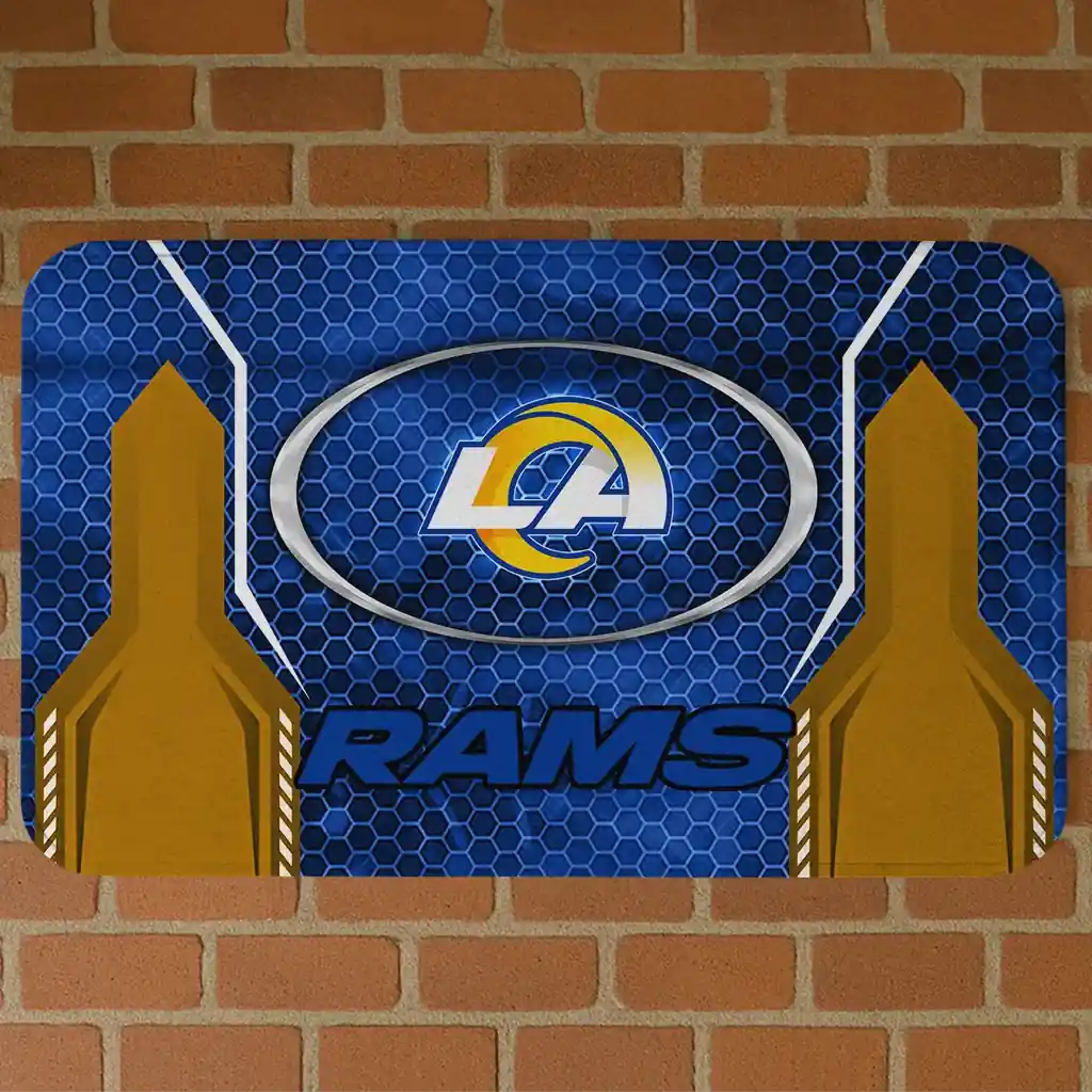 los-angeles-rams-hexagon-oval-blue-doormat-best-selling.webp los angeles rams hexagon oval blue doormat best selling