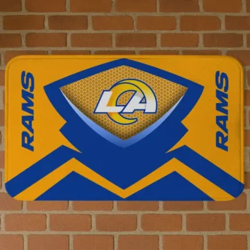 Blue Ninja Mesh Los Angeles Rams Doormat - Non-Slip Fan Mat