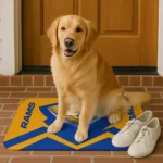 los-angeles-rams-ninja-mesh-blue-doormat-best-selling.webp