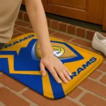 los-angeles-rams-ninja-mesh-blue-doormat-best-selling.webp
