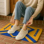 los-angeles-rams-ninja-mesh-blue-doormat-best-selling.webp