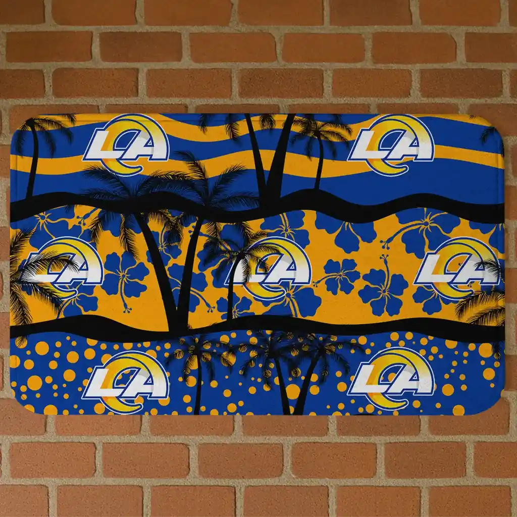 los-angeles-rams-palm-silhouette-blue-black-doormat-best-selling.webp los angeles rams palm silhouette blue black doormat best selling