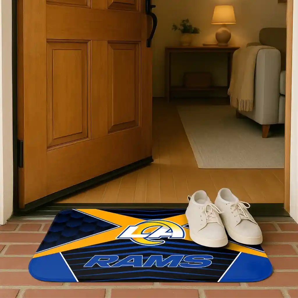 los-angeles-rams-techno-camo-blue-black-doormat-fashion-forward.webp