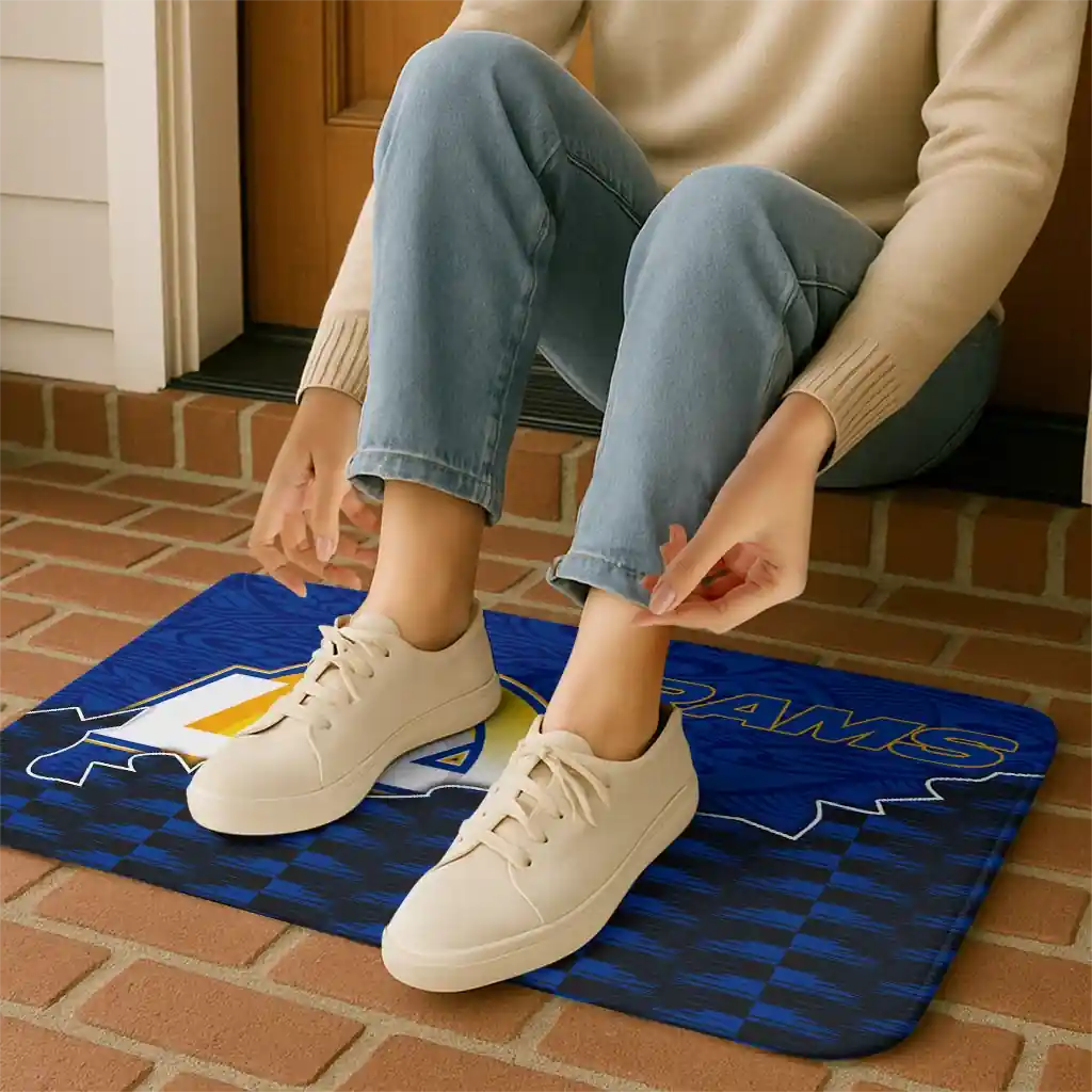los-angeles-rams-tribal-detailing-blue-black-doormat-top-rated.webp