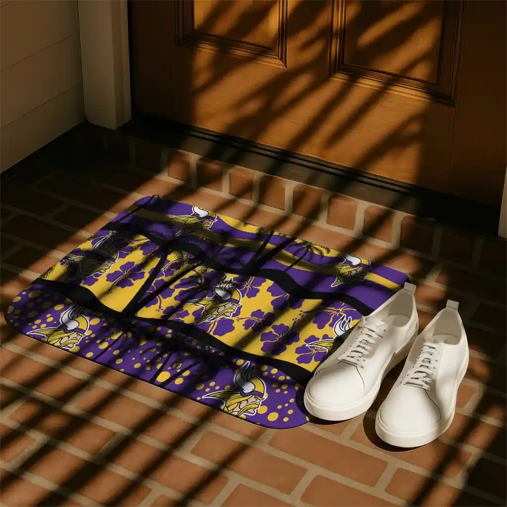 minnesota-vikings-palm-silhouette-purple-black-doormat-trendy.webp