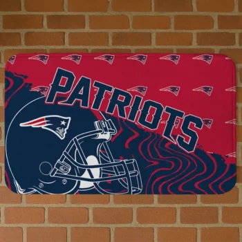 Blue Football Pride New England Patriots Doormat - Non-Slip Fan Mat