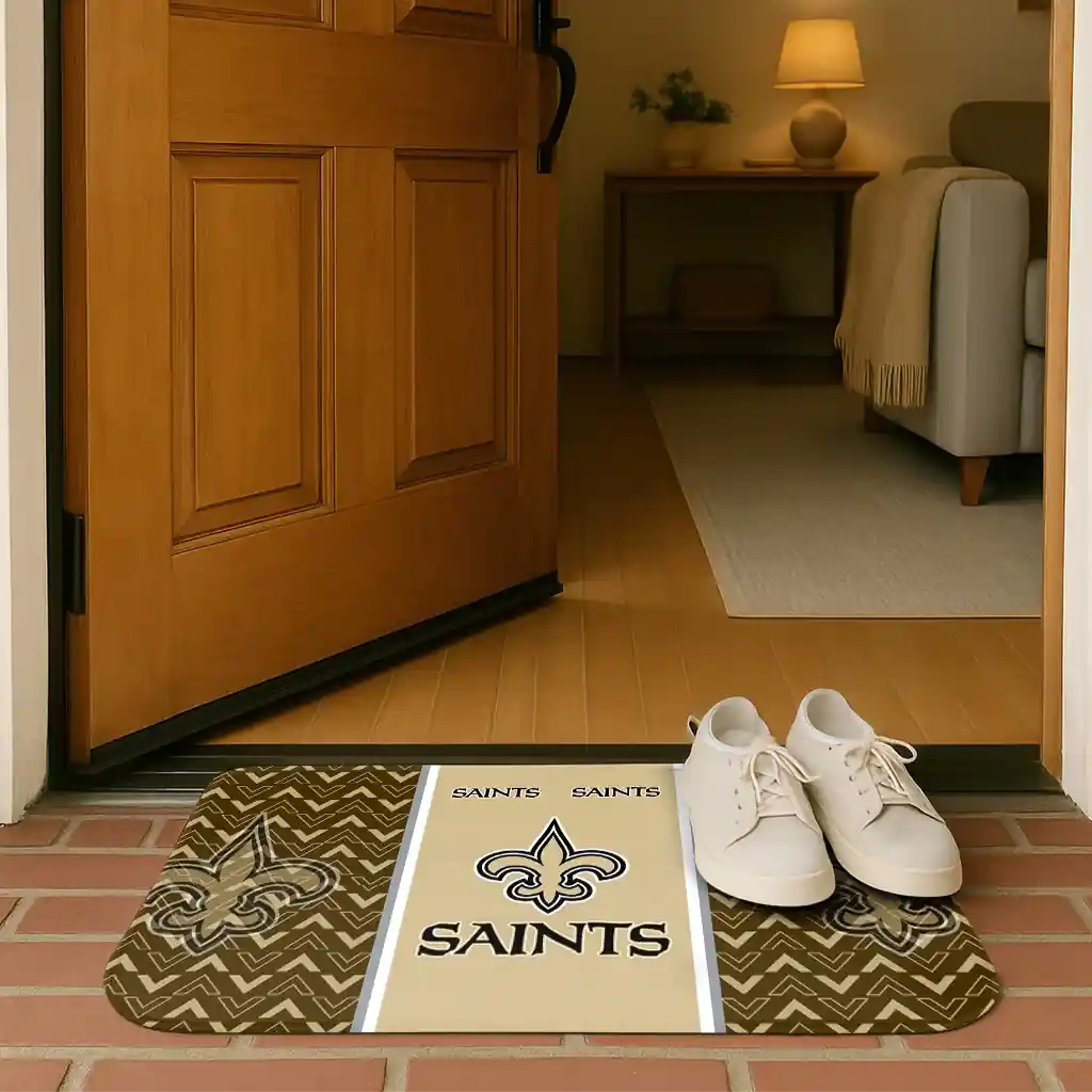 new-orleans-saints-chevron-stack-gold-doormat-fashion-forward.webp