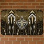 Gold Graphic Stripes New Orleans Saints Doormat - Non-Slip Fan Mat