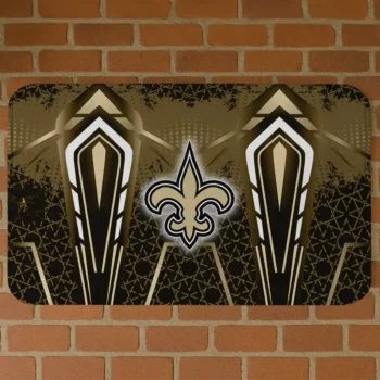 Gold Graphic Stripes New Orleans Saints Doormat - Non-Slip Fan Mat