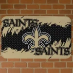 Gold Plate Rip New Orleans Saints Doormat - Non-Slip Fan Mat