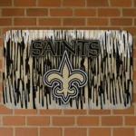 Gold Vertical Flow New Orleans Saints Doormat - Non-Slip Fan Mat