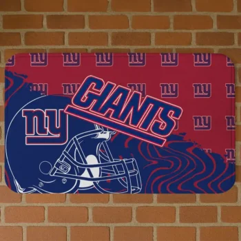 Blue Football Pride New York Giants Doormat - Non-Slip Fan Mat
