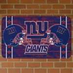 Blue Helmet Illustration New York Giants Doormat - Non-Slip Fan Mat