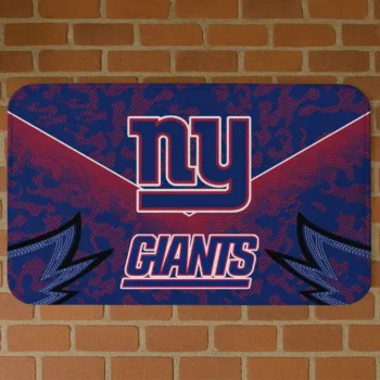 Blue Layered Lines New York Giants Doormat - Non-Slip Fan Mat