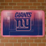 Blue Pixel Blur New York Giants Doormat - Non-Slip Fan Mat