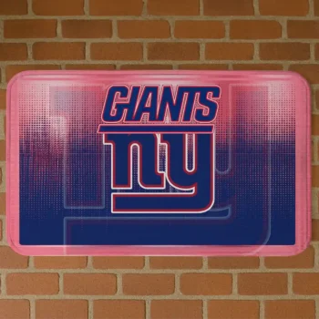 Blue Pixel Blur New York Giants Doormat - Non-Slip Fan Mat