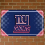 Blue Silver Halftone New York Giants Doormat - Non-Slip Fan Mat