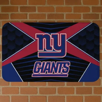 Black/Blue Techno Camo New York Giants Doormat - Non-Slip Fan Mat
