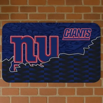 Black/Blue Tribal Detailing New York Giants Doormat - Non-Slip Fan Mat