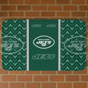 Green Chevron Stack New York Jets Doormat - Non-Slip Fan Mat