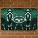 Green Graphic Stripes New York Jets Doormat - Non-Slip Fan Mat