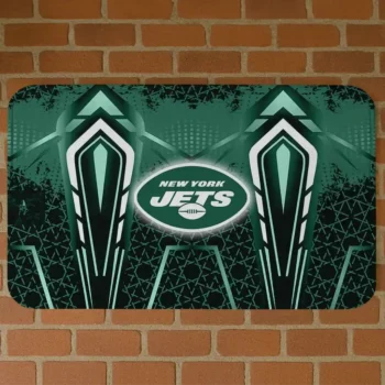 Green Graphic Stripes New York Jets Doormat - Non-Slip Fan Mat