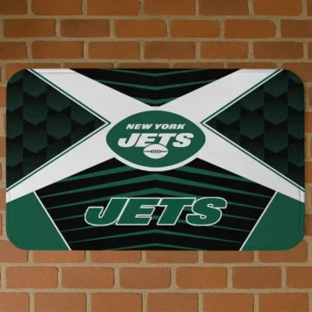 Black/Green Techno Camo New York Jets Doormat - Non-Slip Fan Mat